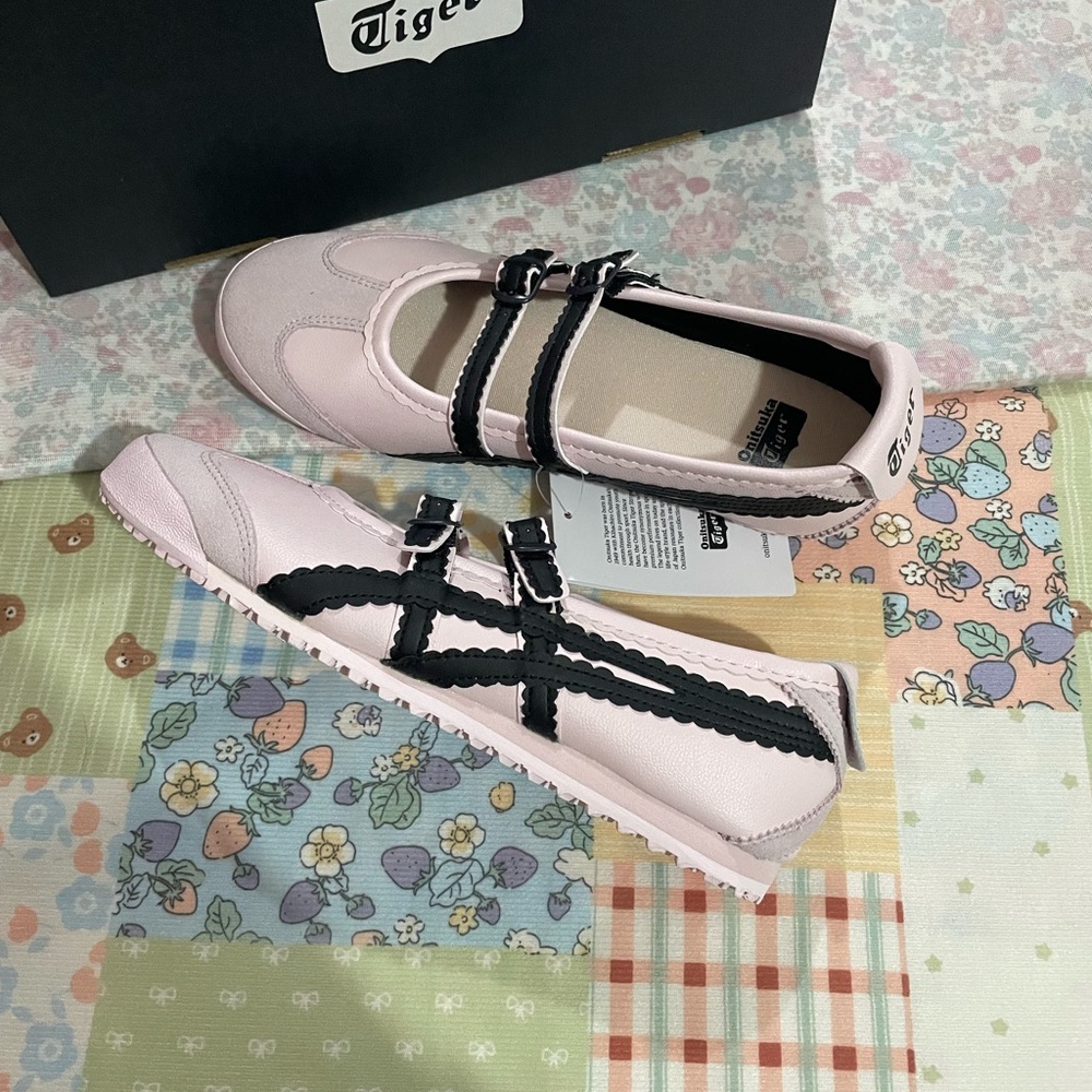Onitsuka Tiger by Asics Women’s Pink and Black Mary Jane Sneaker